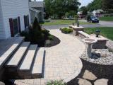 hardscape front landing, steps and walkway