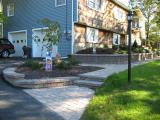 front walkway and bed outlined
