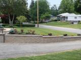 retaining wall, steps and walkway 